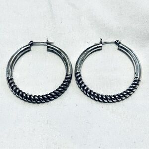 Silver hoop earrings
